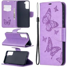 Mobigear Butterfly Samsung Galaxy S21 Plus Hülle Klapphülle Geldbörse - Lila