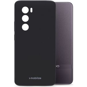 Mobilize Rubber Gelly OPPO Reno 12 Pro Hülle Flexibles TPU Backcover - Schwarz