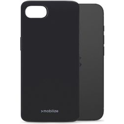 Mobilize Rubber Gelly iPhone 16e Hülle Flexibles TPU Backcover - Schwarz