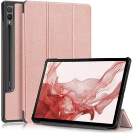 Mobigear Tri-Fold Samsung Galaxy Tab S9 Plus Hülle Klapphülle + Stifthalter - Roségold