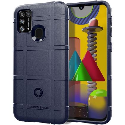 Mobigear Rugged Shield Xiaomi Redmi 9C Hülle Flexibles TPU Backcover Stoßfest - Blau