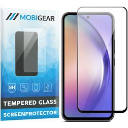 Mobigear Premium Samsung Galaxy A54 Panzerglas Gehärtetes Glas Displayschutz - Hüllenfreundlich - Schwarz