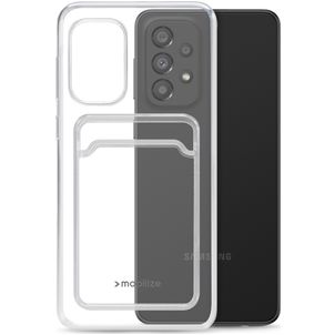 Mobilize Gelly Card Durchsichtig Samsung Galaxy A13 4G Hülle Flexibles TPU Backcover mit Kartenhalter - Transparent