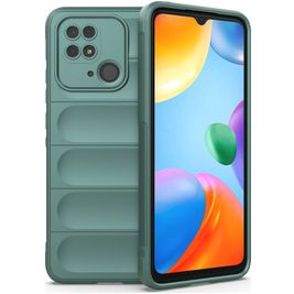 Mobigear Bumpy Xiaomi Redmi 10C Hülle Flexibles TPU Backcover - Grün