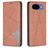 Mobigear Rhombus Slim Google Pixel 10a Hülle Klapphülle - Braun