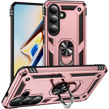 Mobigear Armor ring Samsung Galaxy S26 Hülle Hardcase Backcover Stoßfest mit Ringhalter - Roségold