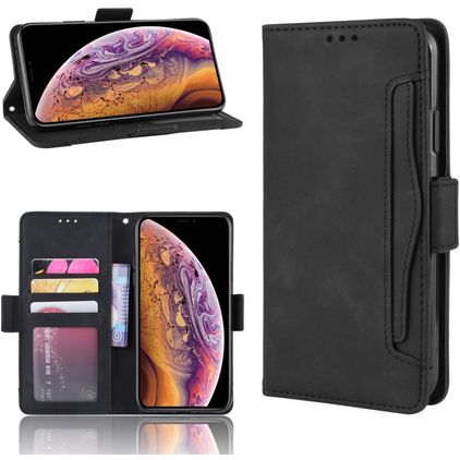 Mobigear Slide Wallet iPhone 11 Pro Hülle Klapphülle Geldbörse - Schwarz
