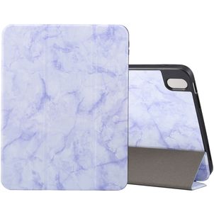 Mobigear Tri-Fold Marble iPad Air 11 Zoll (2026) Hülle Klapphülle + Stifthalter - Lila