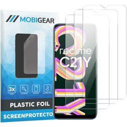 Mobigear Realme C21Y Displayschutz Schutzfolie - Hüllenfreundlich (3er Pack)