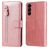 Mobigear Zipper Samsung Galaxy S23 Hülle Klapphülle Geldbörse - Roségold