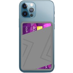 Mobigear Wallet Pouch Silikon Kartenhalter - 2 Karten - MagSafe-kompatibel - Grau