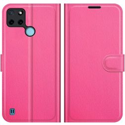 Mobigear Classic Realme C25Y Hülle Klapphülle Geldbörse - Magenta