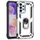 Mobigear Armor Ring Samsung Galaxy A23 Hülle Hardcase Backcover Stoßfest mit Ringhalter - Silber