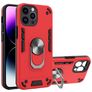 Mobigear Armor Ring iPhone 14 Pro Max Hülle Hardcase Backcover Stoßfest mit Ringhalter - Rot