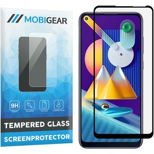 Mobigear Premium Samsung Galaxy M11 Panzerglas Gehärtetes Glas Displayschutz - Hüllenfreundlich - Schwarz