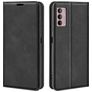 Mobigear Retro Slim Motorola Moto G42 Hülle Klapphülle Geldbörse - Schwarz