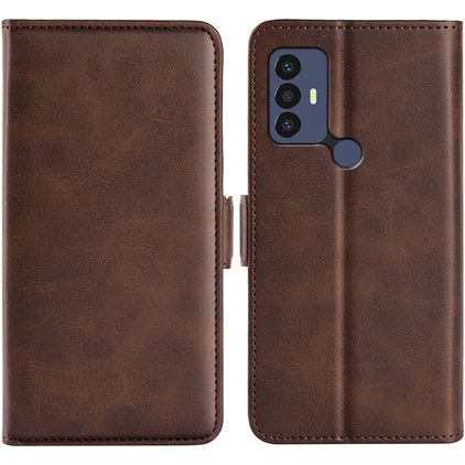 Mobigear Slim Magnet TCL 305 Hülle Klapphülle Geldbörse - Braun