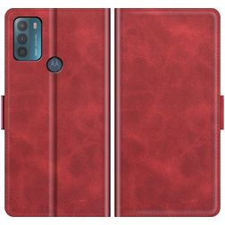 Mobigear Slim Magnet Motorola Moto G50 Hülle Klapphülle Geldbörse - Rot