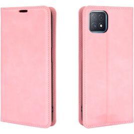 Mobigear Retro Slim OPPO A73 5G Hülle Klapphülle Geldbörse - Pink