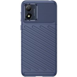 Mobigear Groove Motorola Moto E13 Hülle Flexibles TPU Backcover - Blau