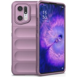 Mobigear Bumpy OPPO Find X5 Pro Hülle Flexibles TPU Backcover - Lila