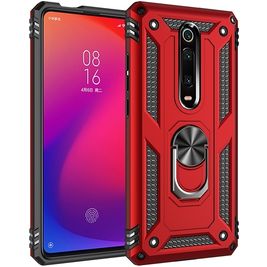Mobigear Armor Ring Xiaomi Mi 9T Hülle Hardcase Backcover Stoßfest mit Ringhalter - Rot