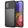Mobigear Groove Samsung Galaxy A03s Hülle Flexibles TPU Backcover - Schwarz