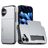 Mobigear Card iPhone 16 Hülle Hardcase Backcover Stoßfest mit Kartenhalter - Grau
