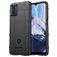 Mobigear Rugged Shield Motorola Moto E22 Hülle Flexibles TPU Backcover Stoßfest - Schwarz