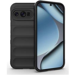 Mobigear Bumpy Google Pixel 10 Pro Hülle Flexibles TPU Backcover - Schwarz
