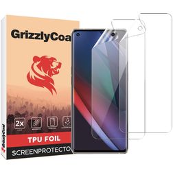 GrizzlyCoat OPPO Find X3 Neo Hydrogel-TPU Displayschutz - Hüllenfreundlich + Montagerahmen (2er Pack)