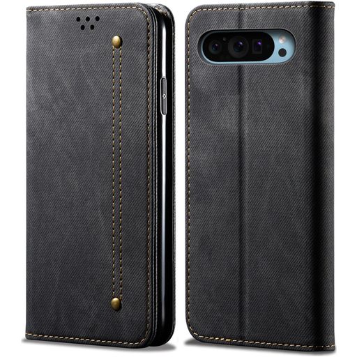 Mobigear Ranch Google Pixel 9 Hülle Klapphülle Geldbörse - Schwarz