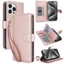 Mobigear Wallet iPhone 15 Pro Hülle Klapphülle Geldbörse - Roségold
