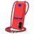 Mobigear Lanyard Card iPhone 17 Silikon Handykette mit Kartenhalter - Rot
