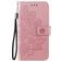 Mobigear Flowers OPPO A54 5G Hülle Klapphülle Geldbörse - Roségold