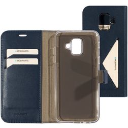 Mobiparts Classic Wallet Samsung Galaxy A6 (2018) Klapphülle Portemonnaie - Blau