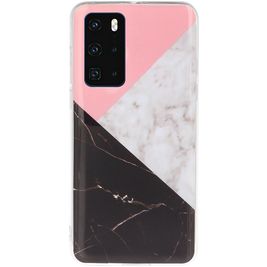 Mobigear Marble Huawei P40 Hülle Flexibles TPU Backcover - Dreifarbig