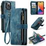 Caseme C30 iPhone 14 Pro Max Hülle Klapphülle Geldbörse - Blau