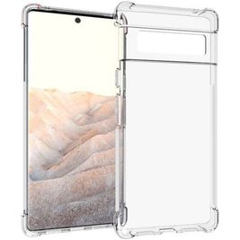 Mobigear Cushion Durchsichtig Google Pixel 6 Pro Hülle Flexibles TPU Backcover Stoßfest - Transparent