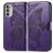 Mobigear Butterfly Motorola Moto G82 Hülle Klapphülle Geldbörse - Lila