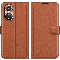 Mobigear Classic HONOR 50 Hülle Klapphülle Geldbörse - Braun