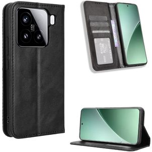 Mobigear Sensation Xiaomi 15 Hülle Klapphülle Geldbörse - Schwarz