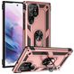 Mobigear Armor Ring Samsung Galaxy S23 Ultra Hülle Hardcase Backcover Stoßfest mit Ringhalter - Roségold