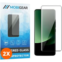 Mobigear Premium Xiaomi 13 Ultra Panzerglas Gehärtetes Glas Displayschutz - Hüllenfreundlich - Schwarz (2er Pack)