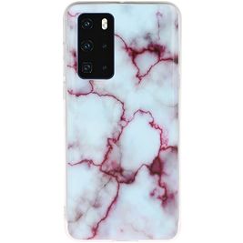 Mobigear Marble Huawei P40 Hülle Flexibles TPU Backcover - Lila