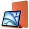 Mobigear Tri-Fold Gel iPad Air 11 Zoll (2024) Hülle TPU,Kunstleder Klapphülle + Stifthalter - Orange