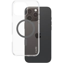 CARE by PanzerGlass Flagship iPhone 16 Pro Max MagSafe Hülle Hardcase Backcover - Transparent / Schwarz