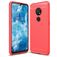 Mobigear Brushed Slim Nokia 7.2 Hülle Flexibles TPU Backcover - Rot
