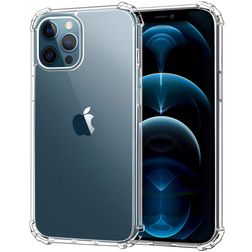 Mobigear Cushion Transparent iPhone 12 TPU (flexibel) Backcover Shockproof - Transparent