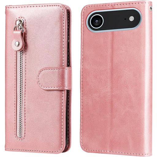 Mobigear Zipper iPhone Air Hülle Klapphülle Geldbörse - Roségold